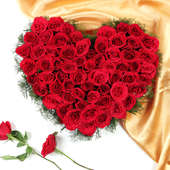 All My Heart- 50 roses heart shaped bouquet for your love